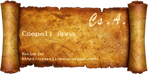 Csepeli Anna névjegykártya